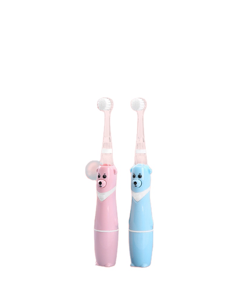 Electric  Acoustic Wave Wobble Toothbrush for Kids Silicone Waterproof Pink  blue Soft  Wireless Private ID